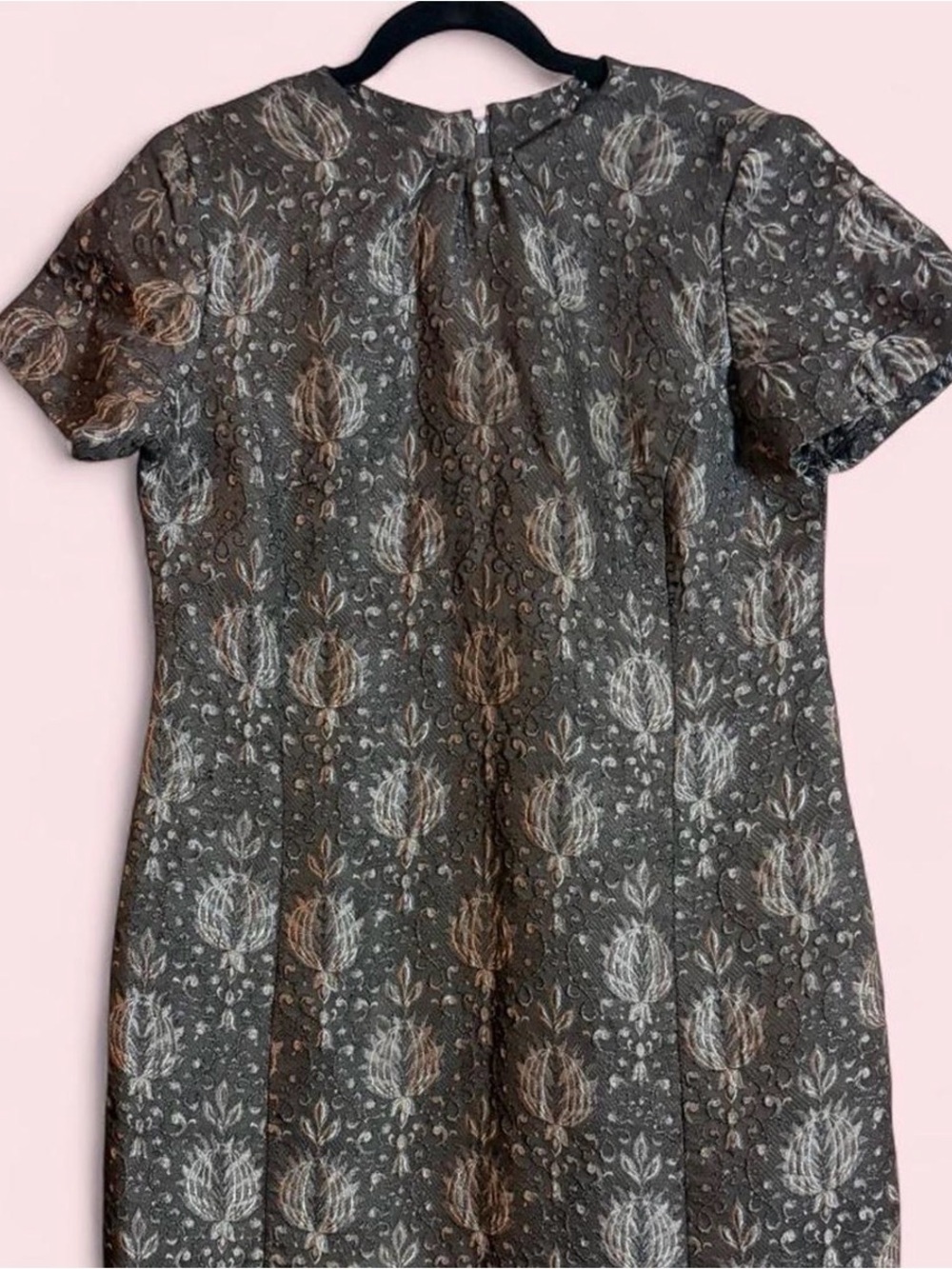 Vintage Black Brocade Dress